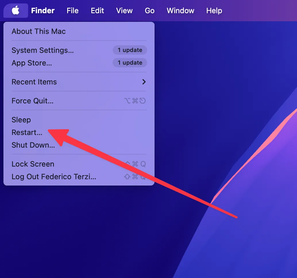 Restart Your Mac