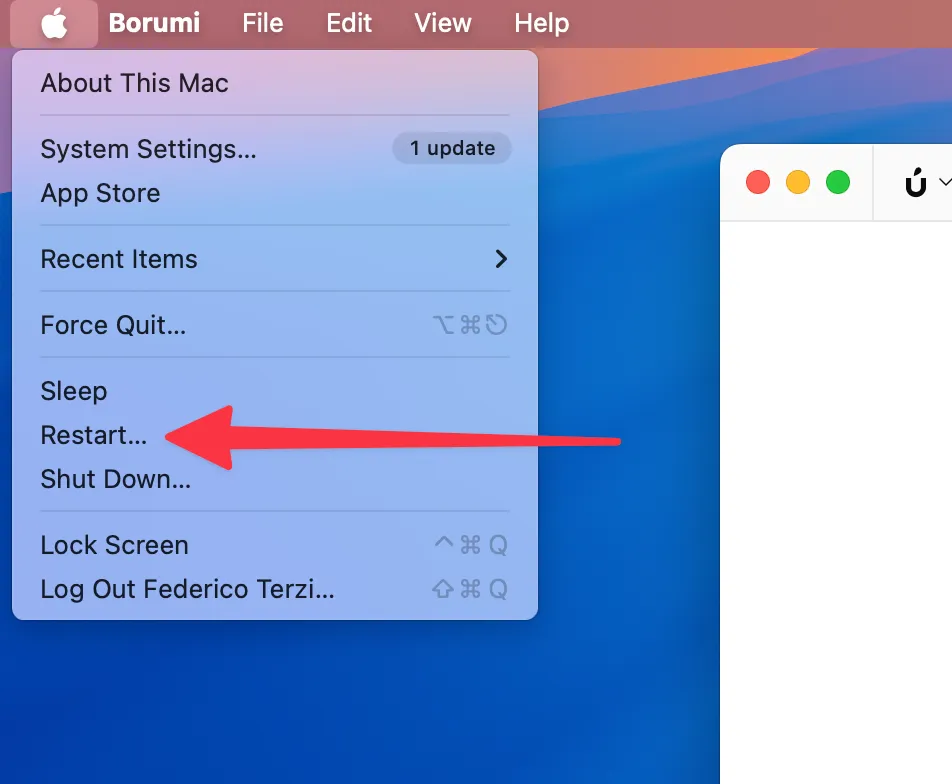 Restart Your Mac